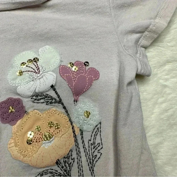 Carter’s T-Shirt  Flowers Knotted Tie Light Pink Size 4T - Picture 5 of 16